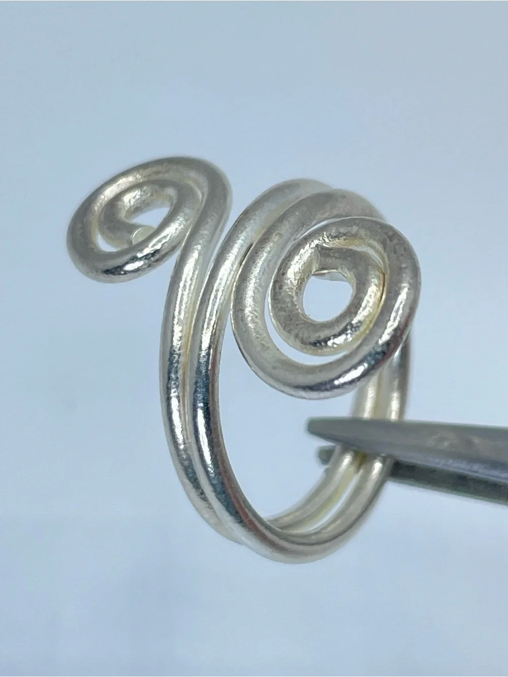 Vintage Mexico Silver Spiral Wrap Ring Southwestern Statement Boho